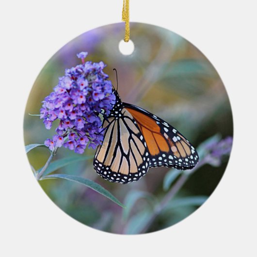 Monarch-vlinderprofiel Keramisch Ornament (Achterkant)