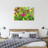 Monarch Vlinders 36 x 24 Uitgerekte Canvas Print (Insitu (Slaapkamer))