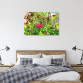 Monarch Vlinders 36 x 24 Uitgerekte Canvas Print (Insitu (Slaapkamer))