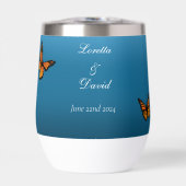 Monarch vlinders blauw ombre (Voorkant)