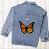 Monarch vlinders blauw ombre denim jacket