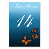 Monarch vlinders blauw ombre kaart (Achterkant)