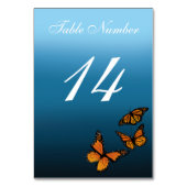 Monarch vlinders blauw ombre kaart (Voorkant)