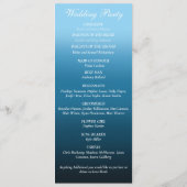 Monarch vlinders blauw ombre programmakaart (Achterkant)