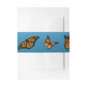 Monarch vlinders blauw Ombré Uitnodigingen Wikkel (Voorkant Voorbeeld)