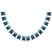 Monarch vlinders blauw ombre vlaggetjes (Alle)