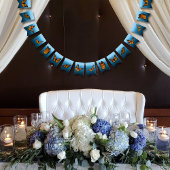 Monarch vlinders blauw ombre vlaggetjes