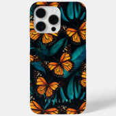 Monarch vlinders gepersonaliseerde iPhone case (Achterkant)