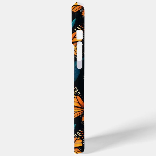 Monarch vlinders gepersonaliseerde iPhone case (Achterkant / Links)