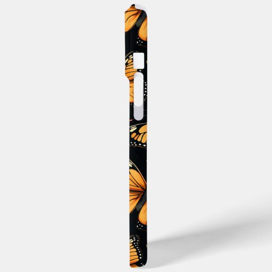 Monarch vlinders gepersonaliseerde iPhone case (Achterkant / Links)
