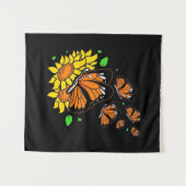 Monarch Vlinders Wandkleed (Voorkant (horizontaal))
