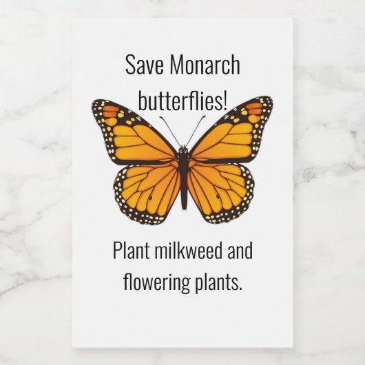 Monarch Voedselcontainer Etiket (Enkel label)