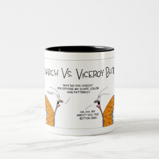Monarch Vs. Viceroy Butterfly Tweekleurige Koffiemok