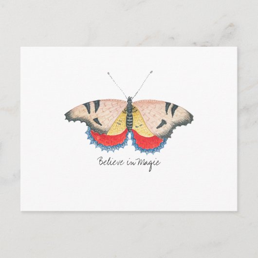 Monarch Waterverf vlinder Briefkaart (Voorkant)