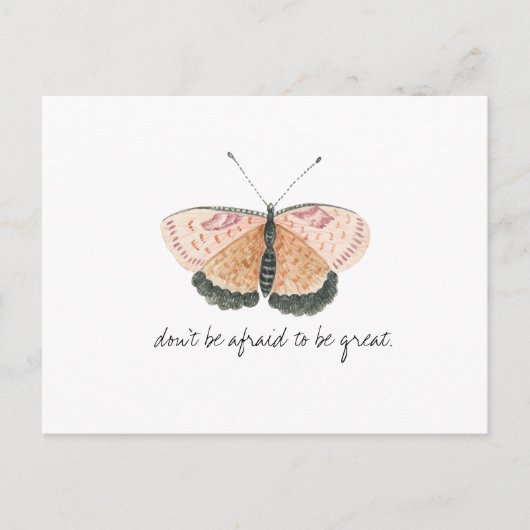 Monarch  Waterverf vlinder Briefkaart (Voorkant)