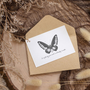 Monarch Waterverf vlinder Briefkaart