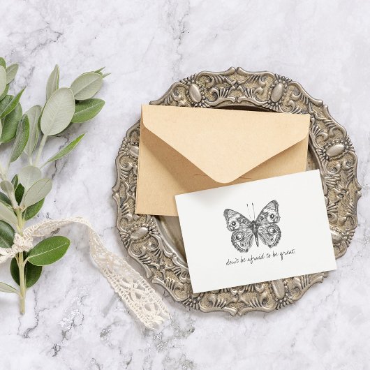 Monarch  Waterverf vlinder Briefkaart