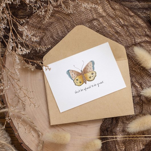 Monarch  Waterverf vlinder Briefkaart