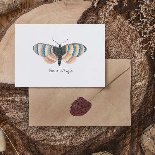 Monarch  Waterverf vlinder Briefkaart