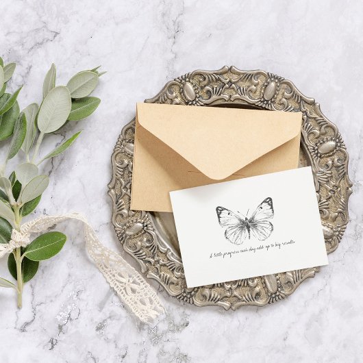 Monarch  Waterverf vlinder Briefkaart