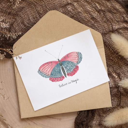 Monarch Waterverf vlinder Briefkaart