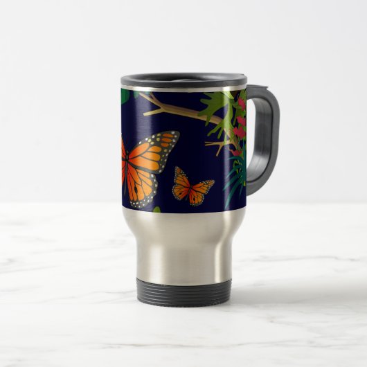 monarchaver vlinder reisbeker (Voorkant rechts)