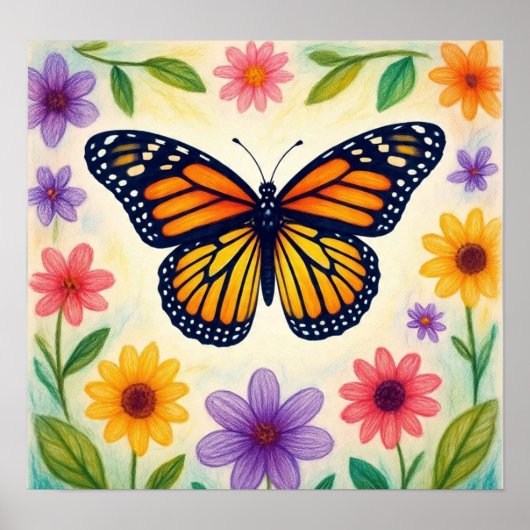 MonarchDaisyTuin Poster (Voorkant)