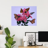 Monarchen en roze penta poster (Thuiskantoor)