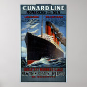 Monarchen van de Cunard Line van het Zee Poster (Voorkant)