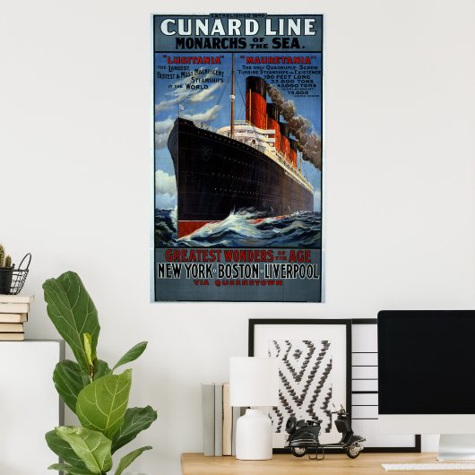 Monarchen van de Cunard Line van het Zee Poster (Thuiskantoor)