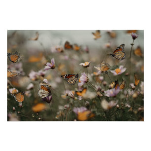 Monarchen & Wilde Bloemen Gouden Uur Droomlandscha Perfect Poster