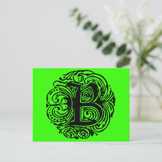 Monarchia Black "B" Briefkaart (Staand voorkant)