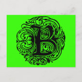 Monarchia Black "B" Briefkaart (Voorkant)