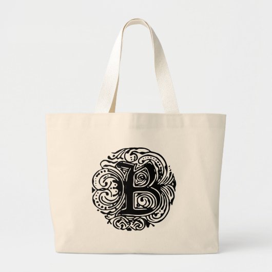 Monarchia Black "B" Grote Tote Bag (Voorkant)