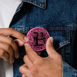 Monarchia Black "B" Ronde Button 5,7 Cm