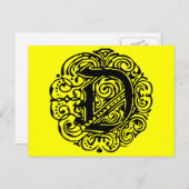 Monarchia Black "D" Briefkaart (Voorkant / Achterkant)