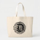 Monarchia Black "D" Grote Tote Bag (Voorkant)