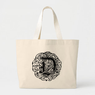 Monarchia Black "D" Grote Tote Bag