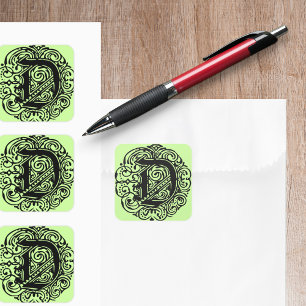 Monarchia Black "D" Vierkante Sticker