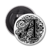 Monarchia Black Letter "A" Button Flesopener (Voorkant)