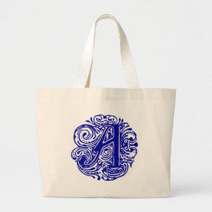 Monarchia Blue "A" Grote Tote Bag