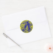 Monarchia Blue "A" Ronde Sticker (Envelop)