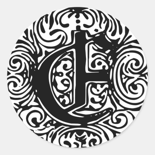 Monarchia "E" Ronde Sticker (Voorkant)