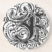 Monarchia "F" Zandsteen Onderzetter (Voorkant)