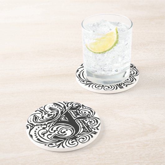 Monarchia "F" Zandsteen Onderzetter (Zijkant)