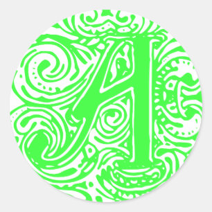 Monarchia Green "A" Ronde Sticker