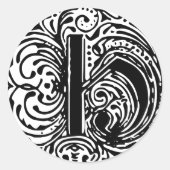 Monarchia Letter "H" Ronde Sticker (Voorkant)