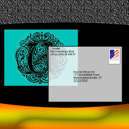 Monarchia lettertype "U" Letter-Briefkaart Briefkaart