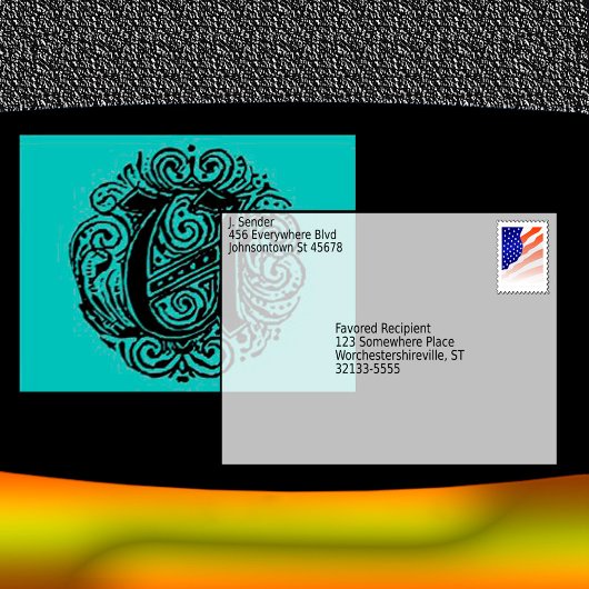 Monarchia  lettertype "U" Letter-Briefkaart Briefkaart