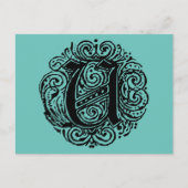 Monarchia  lettertype "U" Letter-Briefkaart Briefkaart (Voorkant)